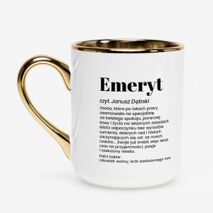 Elegancki kubek dla emeryta DEFINICJA prezent dla emeryta prezent na odej�cie na emerytur�