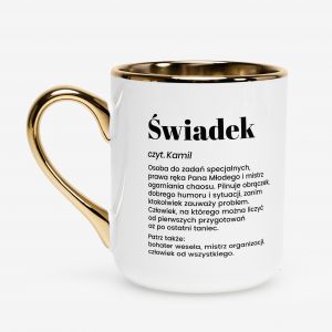 Elegancki kubek dla �wiadka DEFINICJA kubek z nadrukiem personalizowany kubek podzi�kowanie dla �wiadka