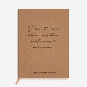 Elegancki notatnik z grawerem SUKCES prezent dla biznesmena notatnik skrzany prezent dla szefa