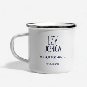 Emaliowany kubek ZY UCZNIW mieszny prezent dla nauczyciela kubek dla nauczyciela