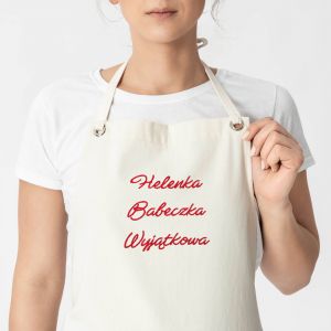 Fartuch kuchenny BABECZKA WYJTKOWA fartuch kuchenny personalizowany fartuch personalizowany