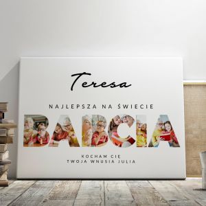 Foto obraz dla babci NAJLEPSZA BABCIA sentymentalny prezent dla babci 100x70