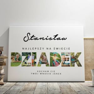 Zdj�cia na p��tnie  PREZENT DLA DZIADKA OD WNUK�W 100x70
