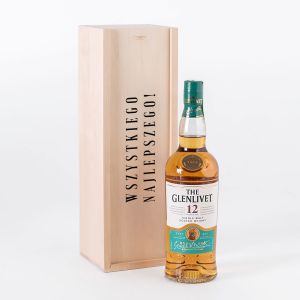 Glenlivet 12 w personalizowanej skrzynce PREZENT DLA SMAKOSZA WHISKY