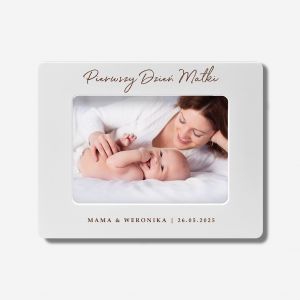 Grawerowana ramka PREZENT NA PIERWSZY DZIE MAMY personalizowana ramka prezent dla mamy ramka na zdjcie