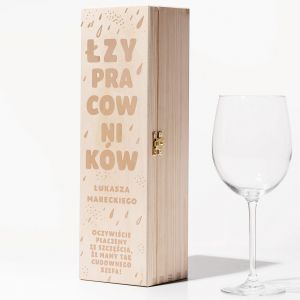 Grawerowana skrzynka ZY PRACOWNIKW prezent dla szefa na urodziny