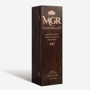 Grawerowana skrzynka na whisky PREZENT NA OBRON MAGISTRA