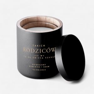 Grawerowana wieca na podzikowanie dla rodzicw ZE WIEC SZUKA