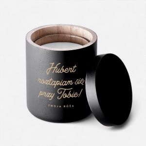 Grawerowana �wieca zapachowa ROZTAPIAM SI� prezent na walentynki dla ch�opaka dla niego  �wieca personalizowana