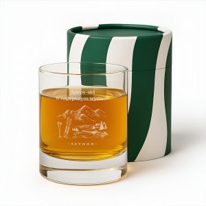 Grawerowana szklanka do whisky APRES-SKI prezent dla narciarza prezent dla konesera whisky personalizowana szklanka