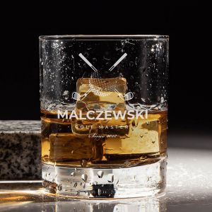 Grawerowana szklanka do whisky MASTER prezent dla golfisty