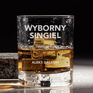 Grawerowana szklanka do whisky PREZENT DLA SINGLA