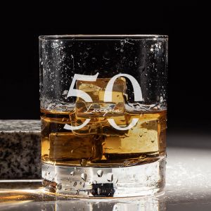 Grawerowana szklanka do whisky PREZENT NA 50 URODZINY prezent dla m�a na 50 urodziny