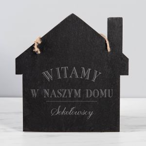 Grawerowana tabliczka WITAMY prezent na parapetwk dla rodziny