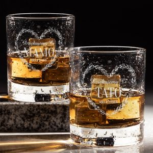 Grawerowane szklanki do whisky DZI�KUJEMY podzi�kowanie �lubne dla rodzic�w
