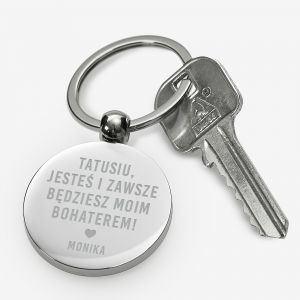 Grawerowany brelok na Dzie Taty brelok z grawerem personalizowany brelok prezent na dzie taty
