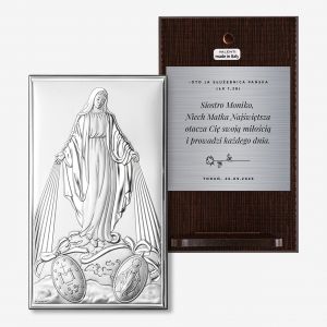 Obrazek na chrzest z Anio�em Str�em TW�J TEKST obrazek anio� str� obrazek srebrny obrazek z grawerem