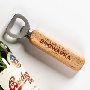 Drewniany otwieracz do piwa STRZEL BROWARKA