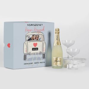 Hiszpaskie wino i kieliszki DLA PARY MODEJ