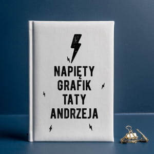 Kalendarz caoroczny NAPITY GRAFIK prezent dla taty kalendarz ksikowy prezent na urodziny taty
