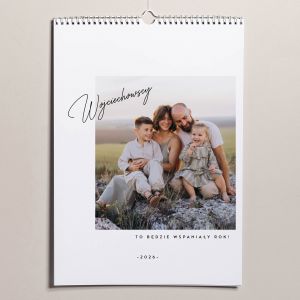 Kalendarz cienny PREZENT DLA RODZINY prezent dla rodzicw kalendarz personalizowany kalendarz na cian