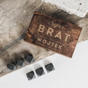 Kamienie chodzce do whisky SUPERBRAT prezent dla brata na urodziny