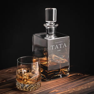 Karafka z grawerem do whisky ELEGANCKI PREZENT DLA TATY