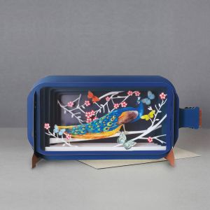 Oryginalna KARTKA Z PAWIEM 3D