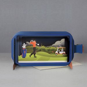 Kartka 3D dla golfisty