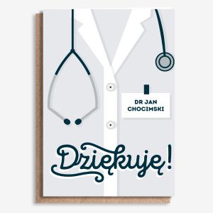 Kartka A4 DZI�KUJ� podzi�kowanie dla lekarza
