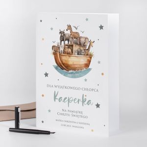 Personalizowana kartka A4 NA CHRZEST od chrzestnej kartka z okazji chrztu pamitka chrztu witego