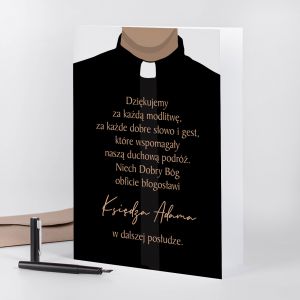 Kartka A4 podzikowanie dla ksidza upominek dla ksidza kartka na prezent kartka religijna pamitka dla ksidza