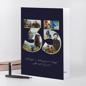 Kartka A4 ze zdjciami 35 URODZINY