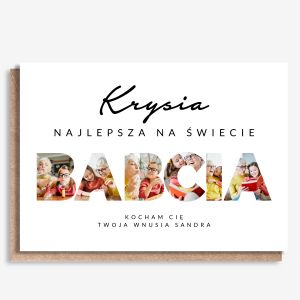 Kartka DLA BABCI ze zdj�ciami - A4