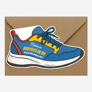 Personalizowana kartka dla biegacza BUT prezent dla biegacza kartka dla sportowca