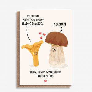 Personalizowana kartka DLA CH�OPAKA grzybiarza