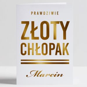 Kartka ze zoceniem dla chopaka ZOTY CHOPAK kartka dla chopaka kartka na Dzie Chopaka prezent dla chopaka