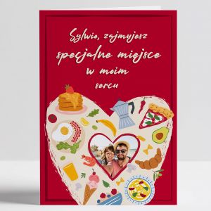 Personalizowana kartka dla dziewczyny WYJTKOWE MIEJSCE upominek dla dziewczyny kartka na walentynki