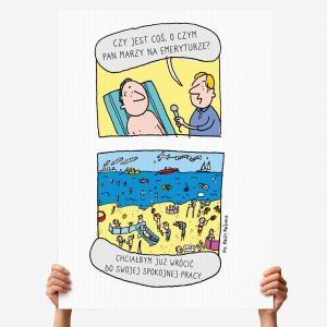 Kartka DLA EMERYTA na weso�o XXL du�a