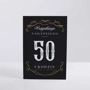 Personalizowana KARTKA NA 50 URODZINY dla niego kartka urodzinowa dla mczyzny upominek na 50 urodziny
