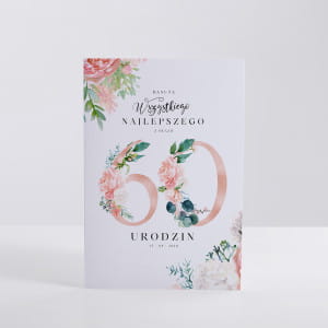 Personalizowana KARTKA NA 60 URODZINY dla kobiety upominek na 60 urodziny prezent na 60 urodziny dla kobiety