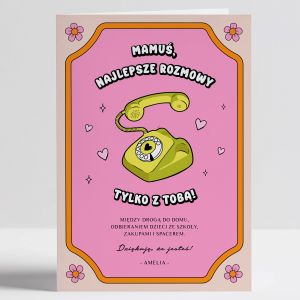Personalizowana kartka dla mamy NAJLEPSZE ROZMOWY kartka na dzie mamy upominek dla mamy upominek na dzie mamy