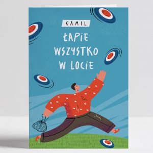 Kartka dla mionika Frisbee APIE W LOCIE