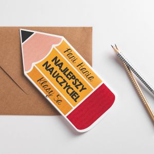 Kartka dla nauczyciela z podzikowaniem OWEK kartka na dzie nauczyciela upominek dla nauczyciela