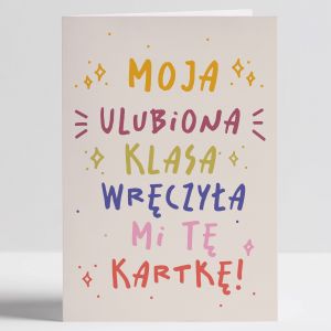 mieszna kartka dla nauczycielki ULUBIONA KLASA