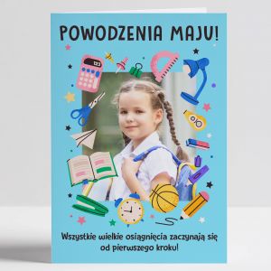 Kartka dla pierwszoklasisty Z OKAZJI PASOWANIA NA UCZNIA prezent na pasowanie na ucznia