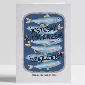 Kartka z podzikowaniem dla pracownika JESTEMY W TYM RAZEM prezent dla kolegi z pracy prezent dla pracownika