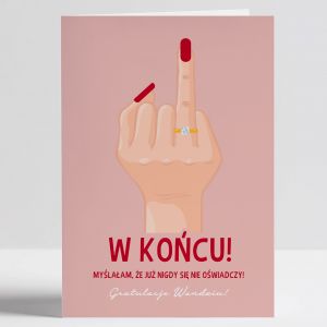 Kartka dla przyjaciki GRATULACJE Z OKAZJI ZARCZYN