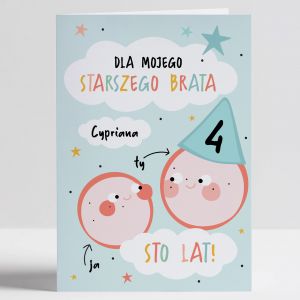 Kartka personalizowana STO LAT yczenia dla starszego brata