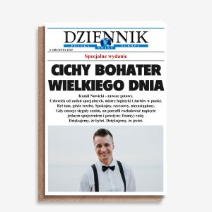 Kartka dla �wiadka DZIENNIK ze zdj�ciem podzi�kowanie dla �wiadka prezent dla �wiadka kartka z podzi�kowaniami